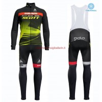 Completo Ciclismo 2019 Scott Sram nero-giallo thermique Maglia Ciclismo Manica Lunga e Salopette Lunga Completo Ciclismo 2019 Scott Sram nero-giallo thermique Maglia Ciclismo Manica Lunga e Salopette Lunga