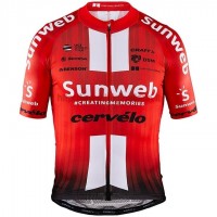 Completo Ciclismo 2019 Sunweb Squadre rosso Maglia Ciclismo Manica Corta Completo Ciclismo 2019 Sunweb Squadre rosso Maglia Ciclismo Manica Corta