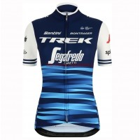 Completo Ciclismo 2019 Trek-Segafredo donna Blu Maglia Ciclismo Manica Corta Completo Ciclismo 2019 Trek-Segafredo donna Blu Maglia Ciclismo Manica Corta