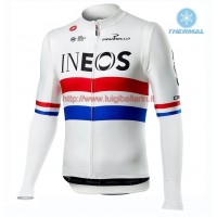 Completo Ciclismo 2019 Squadre INEOS UK Champion thermique Maglia Ciclismo Manica Lunga Completo Ciclismo 2019 Squadre INEOS UK Champion thermique Maglia Ciclismo Manica Lunga