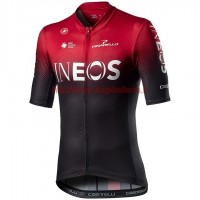 Completo Ciclismo 2020 INEOS Squadre rosso Maglia Ciclismo Manica Corta Completo Ciclismo 2020 INEOS Squadre rosso Maglia Ciclismo Manica Corta