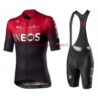 Completo Ciclismo 2020 INEOS Squadre rosso abbigliamento Bici Completo Maglia Ciclismo Corta e Salopette Completo Ciclismo 2020 INEOS Squadre rosso abbigliamento Bici Completo Maglia Ciclismo Corta e Salopette
