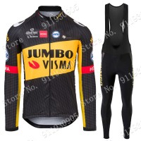Jumbo Visma Tour De France 2021 Abbigliamento Maglia Ciclismo Manica Lunga e Salopette Lunga 1DAnz Jumbo Visma Tour De France 2021 Abbigliamento Maglia Ciclismo Manica Lunga e Salopette Lunga 1DAnz