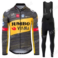 Jumbo Visma Tour De France 2021 Abbigliamento Maglia Ciclismo Manica Lunga e Salopette Lunga SMmOb Jumbo Visma Tour De France 2021 Abbigliamento Maglia Ciclismo Manica Lunga e Salopette Lunga SMmOb