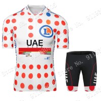 Polka Dot UAE Emirates Tour De France 2021 abbigliamento Bici Completo Maglia Ciclismo Corta e Salopette GO2ht Polka Dot UAE Emirates Tour De France 2021 abbigliamento Bici Completo Maglia Ciclismo Corta e Salopette GO2ht