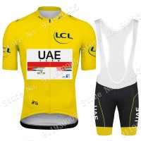 Yellow UAE Emirates Tour De France 2021 abbigliamento Bici Completo Maglia Ciclismo Corta e Salopette TopKS Yellow UAE Emirates Tour De France 2021 abbigliamento Bici Completo Maglia Ciclismo Corta e Salopette TopKS
