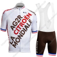 Ag2r Mondiale Citroen 2021 France Team abbigliamento Bici Completo Maglia Ciclismo Corta e Salopette FKAEA Ag2r Mondiale Citroen 2021 France Team abbigliamento Bici Completo Maglia Ciclismo Corta e Salopette FKAEA