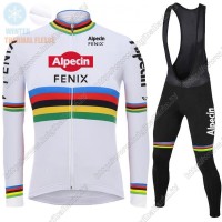 Winter 2021 Alpecin Fenix World Champion bianca Abbigliamento Maglia Ciclismo Manica Lunga e Salopette Lunga LDHEK Winter 2021 Alpecin Fenix World Champion bianca Abbigliamento Maglia Ciclismo Manica Lunga e Salopette Lunga LDHEK
