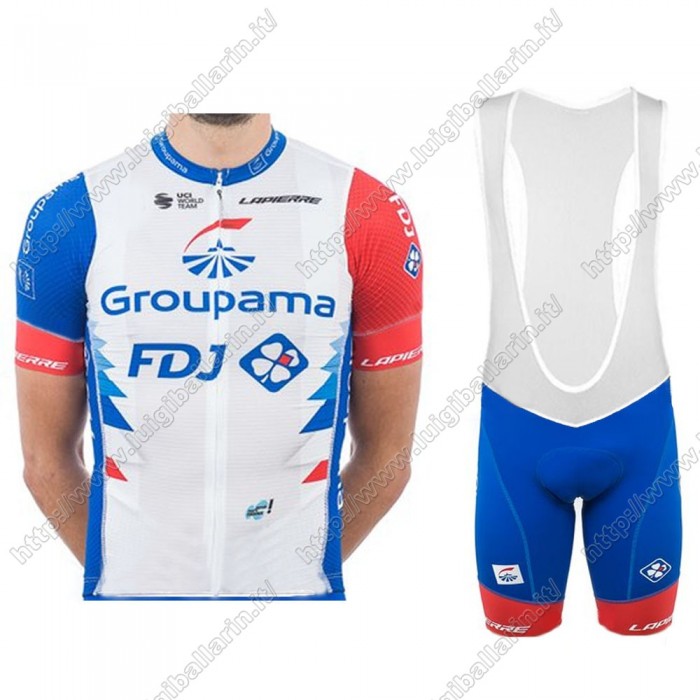 Groupama Fdj 2021 abbigliamento Bici Completo Maglia Ciclismo Corta e Salopette VJTFK