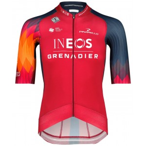 Maglia da ciclismo INEOS GRENADIERS 2023 EPIC RACE manica corta (zip lunga) Squadra ciclistica professionale