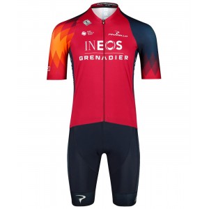 INEOS GRENADIERS 2023 ICON Maglia da ciclismo manica corta (zip lunga) Squadra di ciclismo professionale