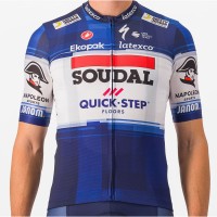 Soudal Quick-Step 2023 Competizione maglia da ciclismo a manica corta squadra di ciclismo professionale Soudal Quick-Step 2023 Competizione maglia da ciclismo a manica corta squadra di ciclismo professionale
