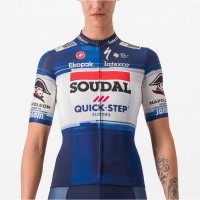 Soudal Quick-Step 2023 Competizione Maglia da ciclismo a maniche corte da donna Squadra di ciclismo professionale Soudal Quick-Step 2023 Competizione Maglia da ciclismo a maniche corte da donna Squadra di ciclismo professionale