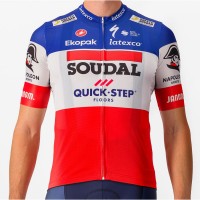 Soudal Quick-Step Campione di Francia 2023 Competizione Maglia da ciclismo a maniche corte Squadra di ciclismo professionale Soudal Quick-Step Campione di Francia 2023 Competizione Maglia da ciclismo a maniche corte Squadra di ciclismo professionale