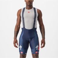 Pantaloncini con bretelle Soudal Quick-Step 2023 GRATIS AERO RC PRO della squadra di ciclisti professionisti Pantaloncini con bretelle Soudal Quick-Step 2023 GRATIS AERO RC PRO della squadra di ciclisti professionisti