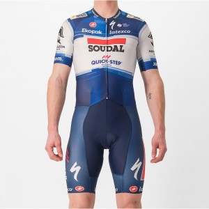 Tuta da cronometro Soudal Quick-Step 2023 SANREMO RC SPEED squadra di ciclisti professionisti