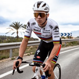 Soudal Quick-Step World Champion Rainbow Jersey 2023 Competizione Maglia da ciclismo a maniche corte Squadra di ciclismo professionale