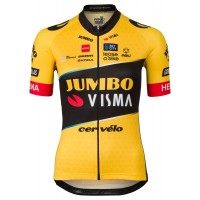 Maglia ciclismo donna TEAM JUMBO-VISMA 2023 a maniche corte team di ciclismo professionistico Maglia ciclismo donna TEAM JUMBO-VISMA 2023 a maniche corte team di ciclismo professionistico