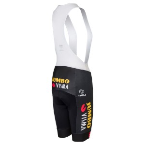 Pantaloncini con bretelle TEAM JUMBO-VISMA 2023 da donna corti squadra di ciclismo professionale