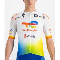 Maglia da ciclismo Team TotalEnergies 2022 manica corta (cerniera lunga) squadra di ciclismo professionale Maglia da ciclismo Team TotalEnergies 2022 manica corta (cerniera lunga) squadra di ciclismo professionale