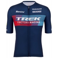 Maglia da ciclismo Trek Factory Racing XC 2023 manica corta (zip lunga) Team di ciclismo professionistico