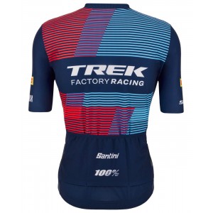 Maglia da ciclismo Trek Factory Racing XC 2023 manica corta (zip lunga) Team di ciclismo professionistico