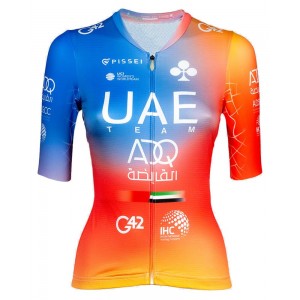 Completo da donna UAE TEAM ADQ2023 (maglia + salopette) da donna della squadra di ciclismo