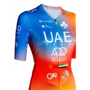 Completo da donna UAE TEAM ADQ2023 (maglia + salopette) da donna della squadra di ciclismo