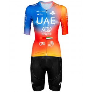Completo da donna UAE TEAM ADQ2023 (maglia + salopette) da donna della squadra di ciclismo